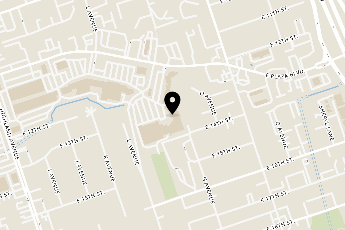 Map showing the location of Goldilocks - National City on 1420 E Plaza Blvd d7 in National City